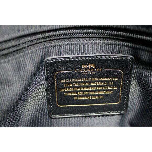 Beautiful Gold Coach Bag With Black Accents And Chain Shoulder Strap - Picture 4 of 5